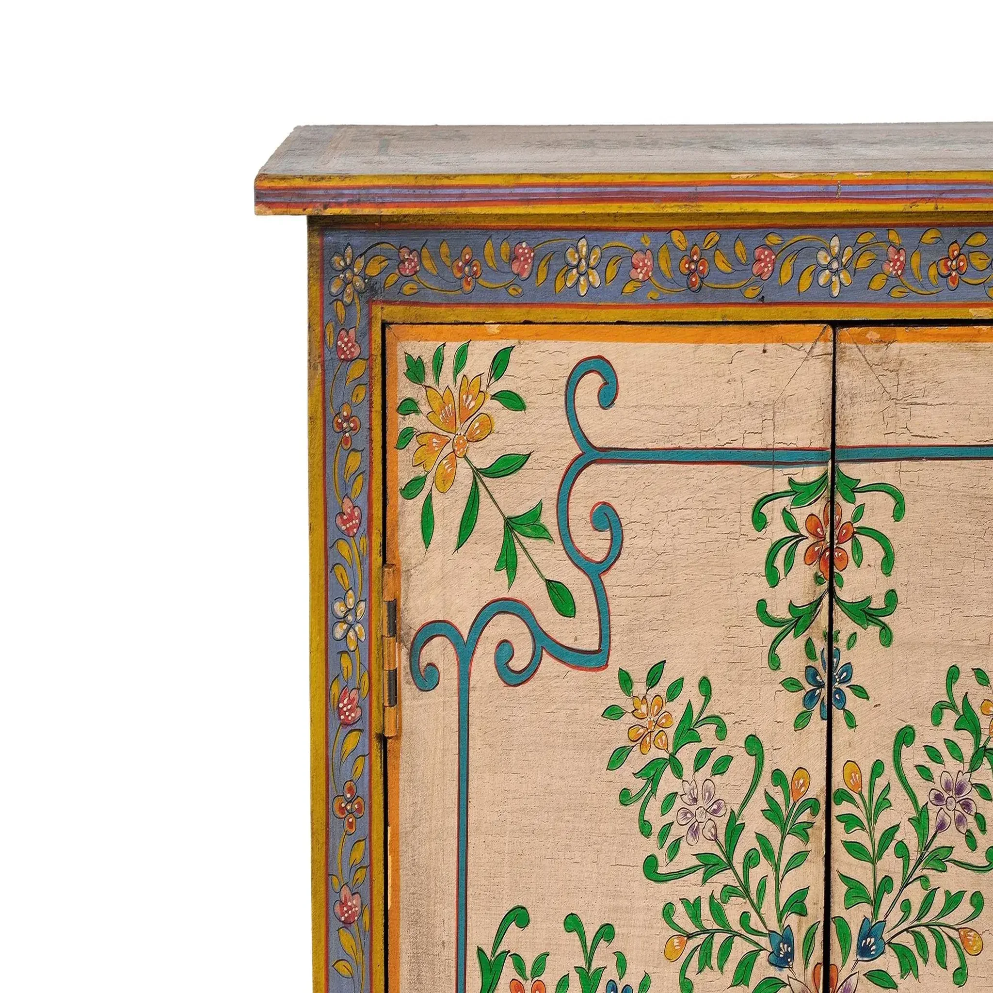 Voir la diapositive 4 : GINER Y COLOMER SL Meuble d'appoint en bois de manguier 65 cm style artisanal ethnique