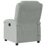 Voir la diapositive 5 : VIDAXL Fauteuil inclinable electrique de massage gris clair velours