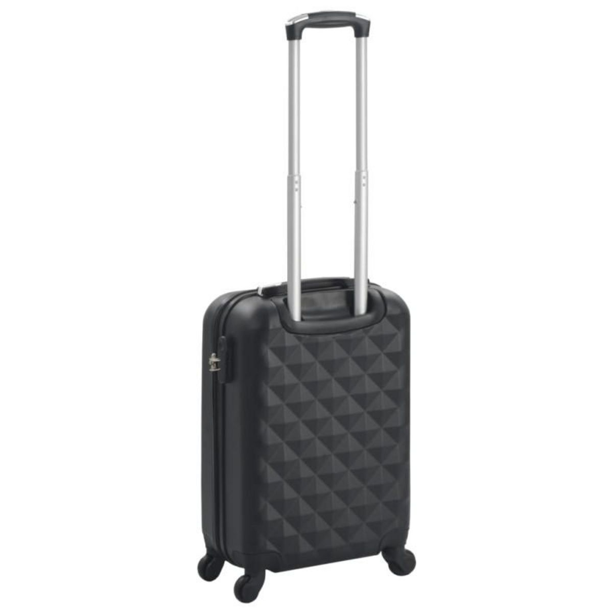 VIDAXL Valise rigide Noir ABS