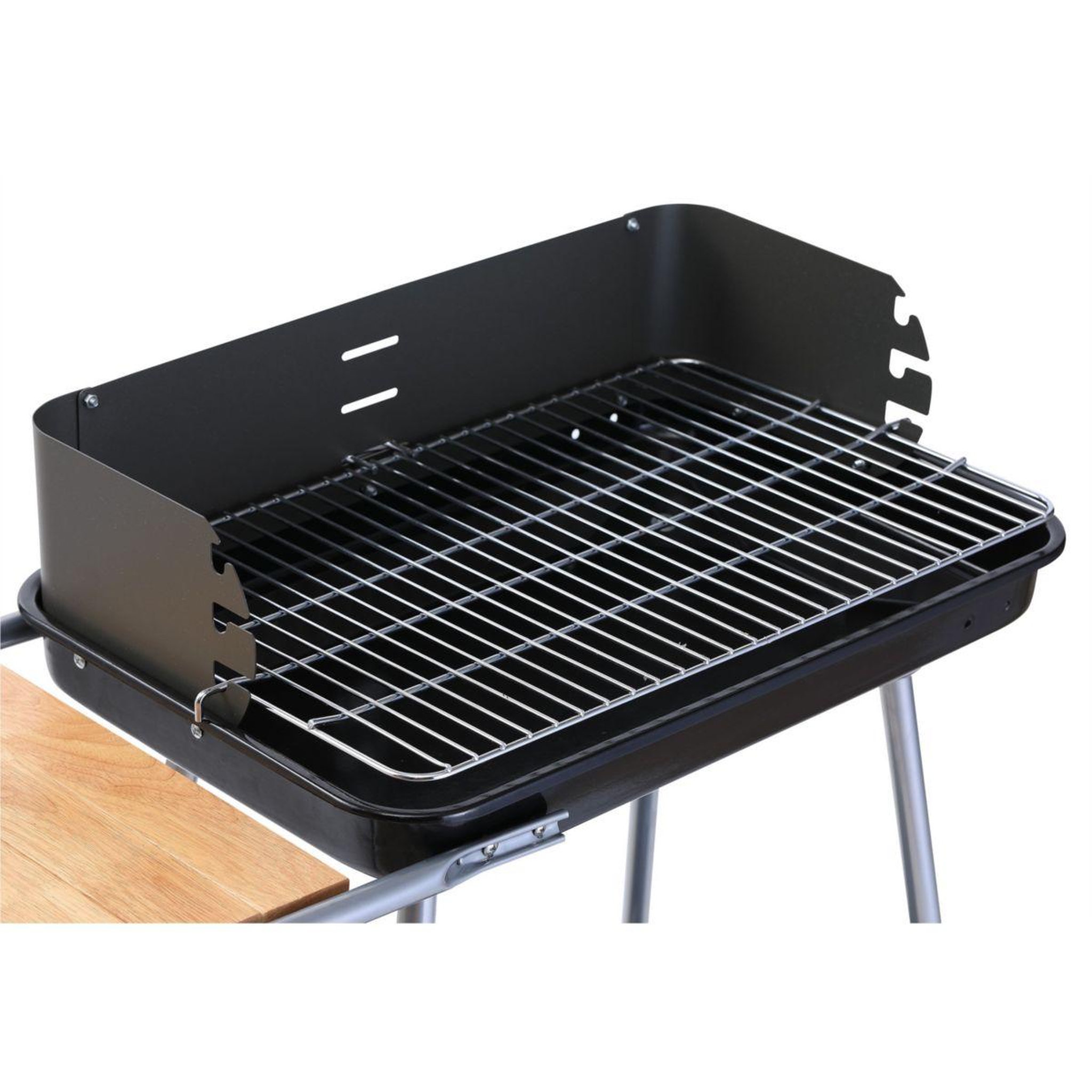Voir la diapositive 3 : ESSENTIEL B Barbecue charbon ebca3 noir gris sur pieds, 37x23 cm