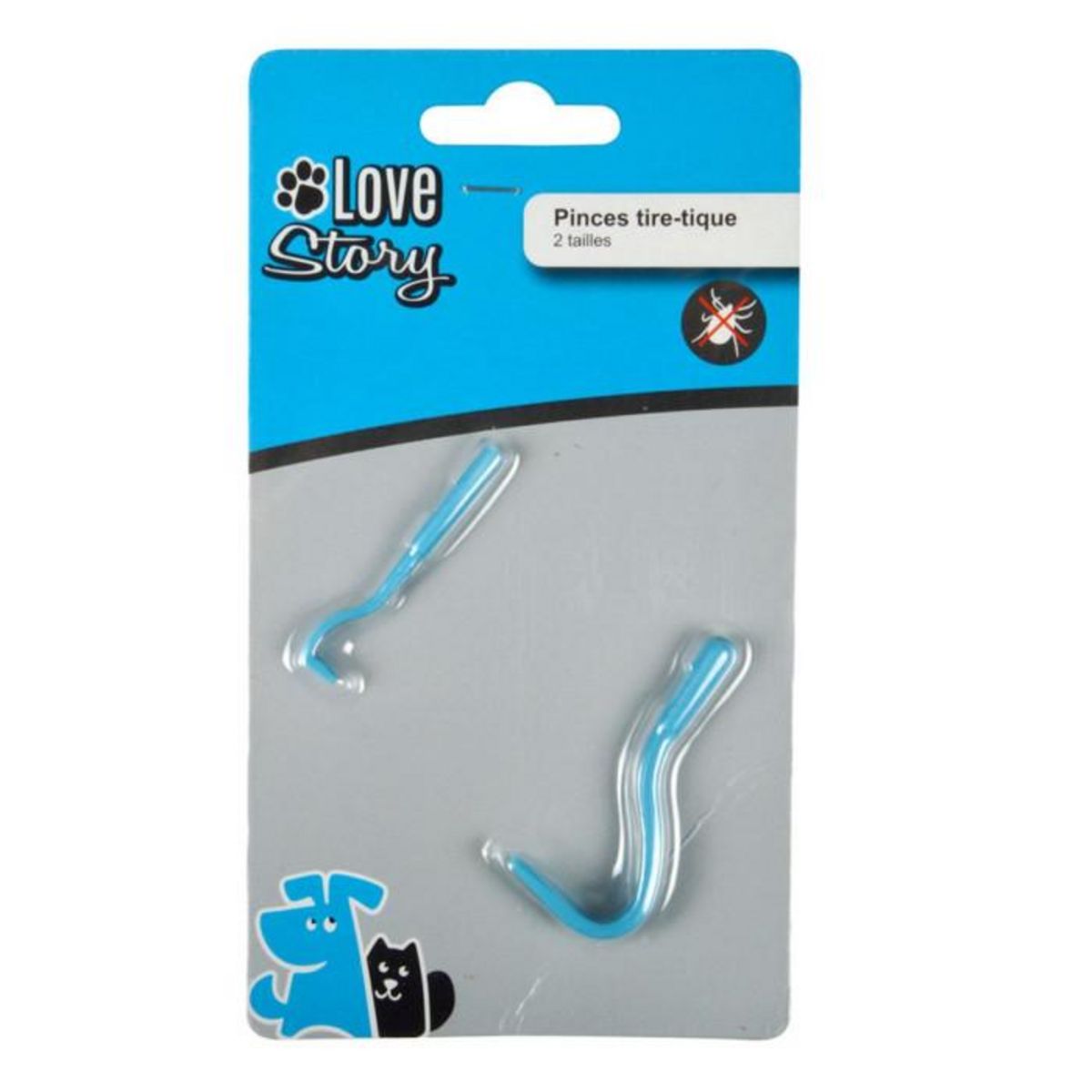 Paris Prix Lot de 2 Tire-Tiques  Chien & Chat  Bleu