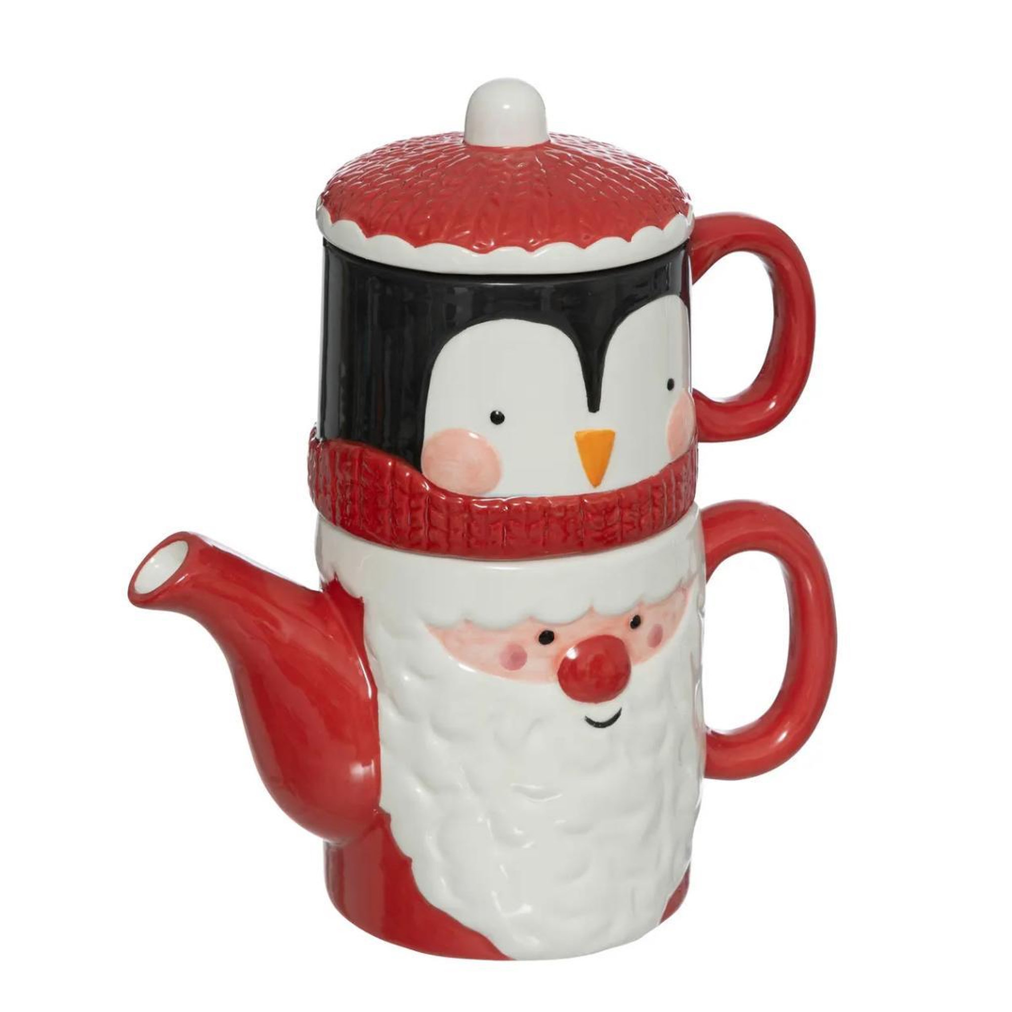 ATMOSPHERA Théière avec tasse  père noël  21cm multicolore