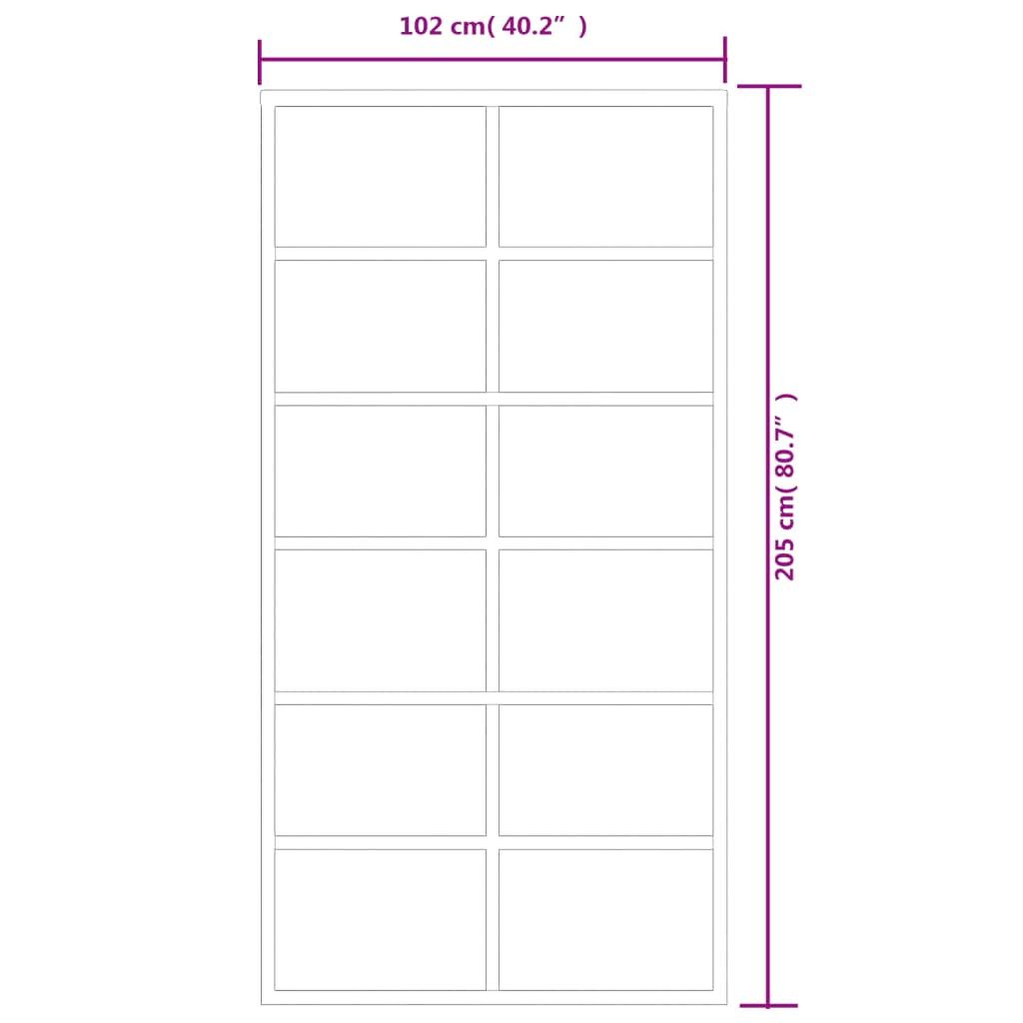 Voir la diapositive 6 : VIDAXL Porte coulissante Verre ESG et aluminium 102x205 cm Noir