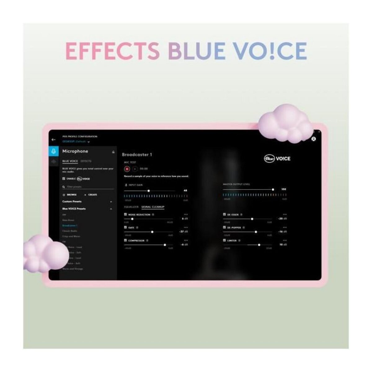 LOGITECH G Microphone USB - Blue Yeti Premium - Pour Enregistrement, Streaming, Gaming, Podcast sur PC ou Mac - Blanc White Mist