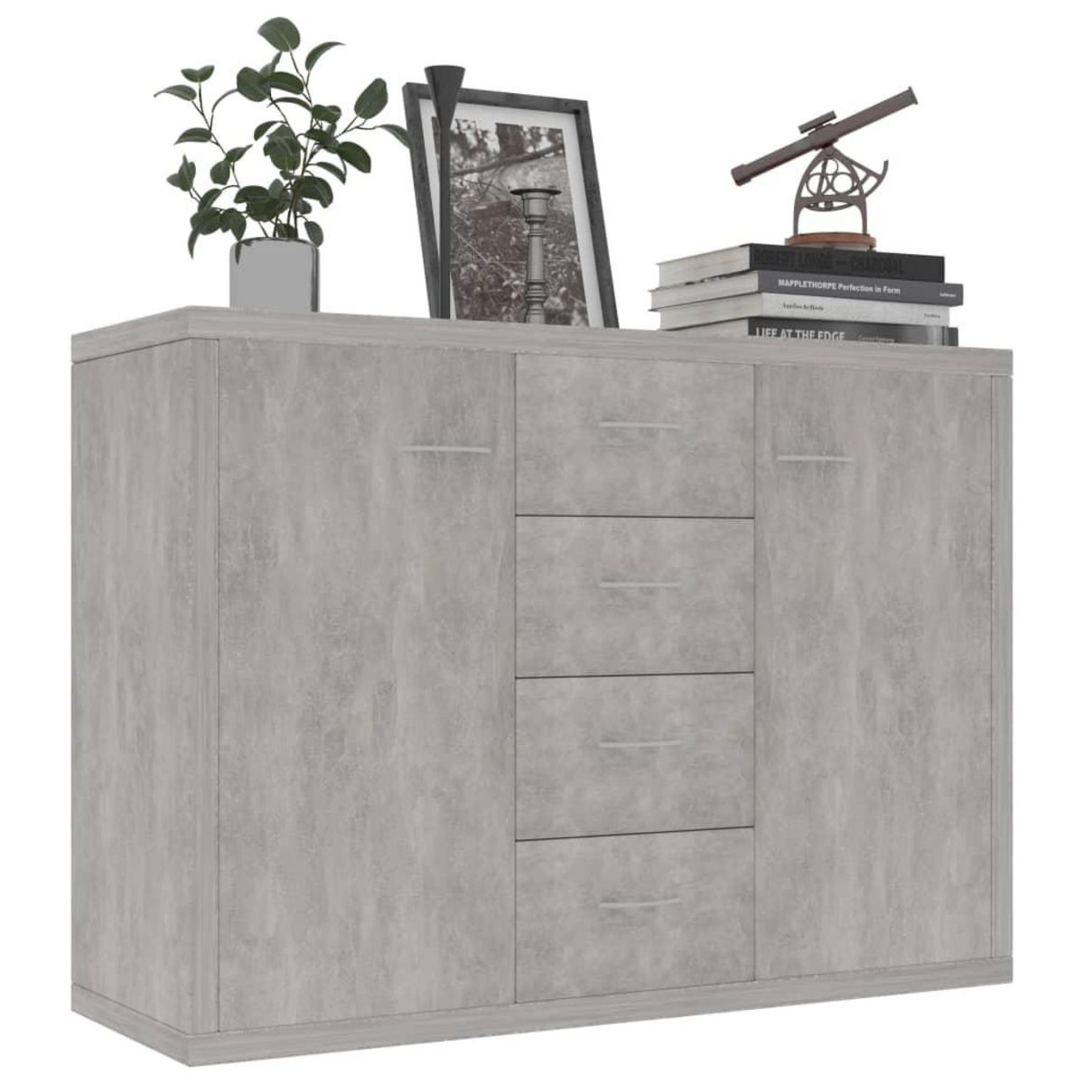 VIDAXL Buffet Gris beton 88x30x65 cm Bois d'ingenierie