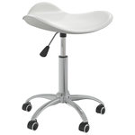 VIDAXL Chaise de bureau Blanc Similicuir
