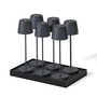 Voir la diapositive 1 : Lumisky 6 lampes LED avec plateau de chargement KELLY Gris Metal H38CM
