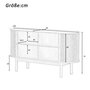 Voir la diapositive 3 : MERAX Buffet 2 porte(s) 0 tiroir(s) - 138 cm naturel mdf