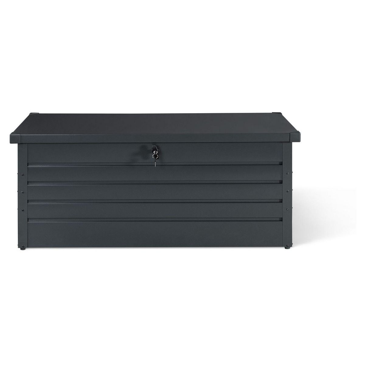 Jardikt Coffre de rangement jardin métal - Anthracite - 600L