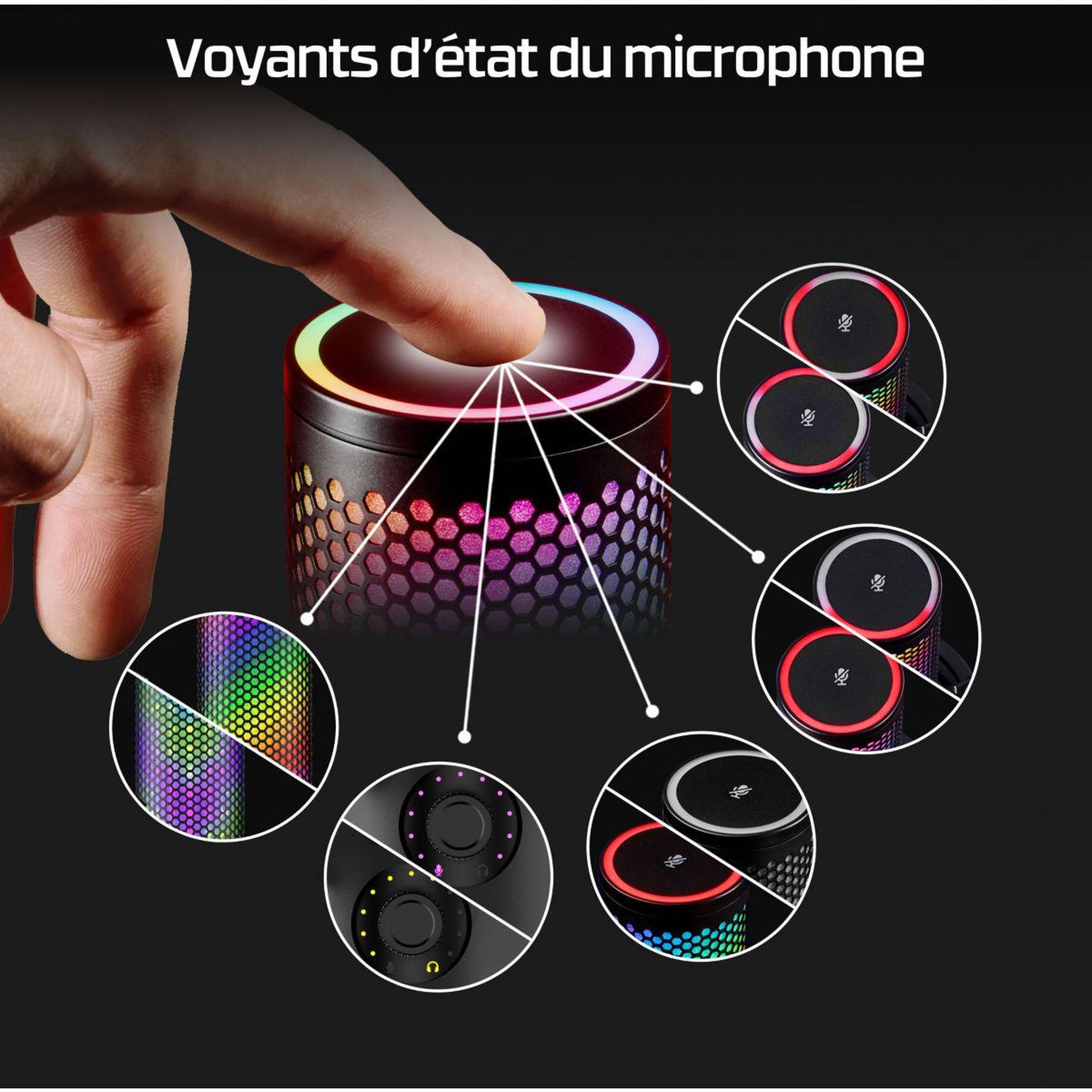 Voir la diapositive 3 : HyperX Micro gamer quadcast 2 s