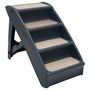 Voir la diapositive 2 : VIDAXL Escalier pliable a 4 marches pour chiens Gris fonce