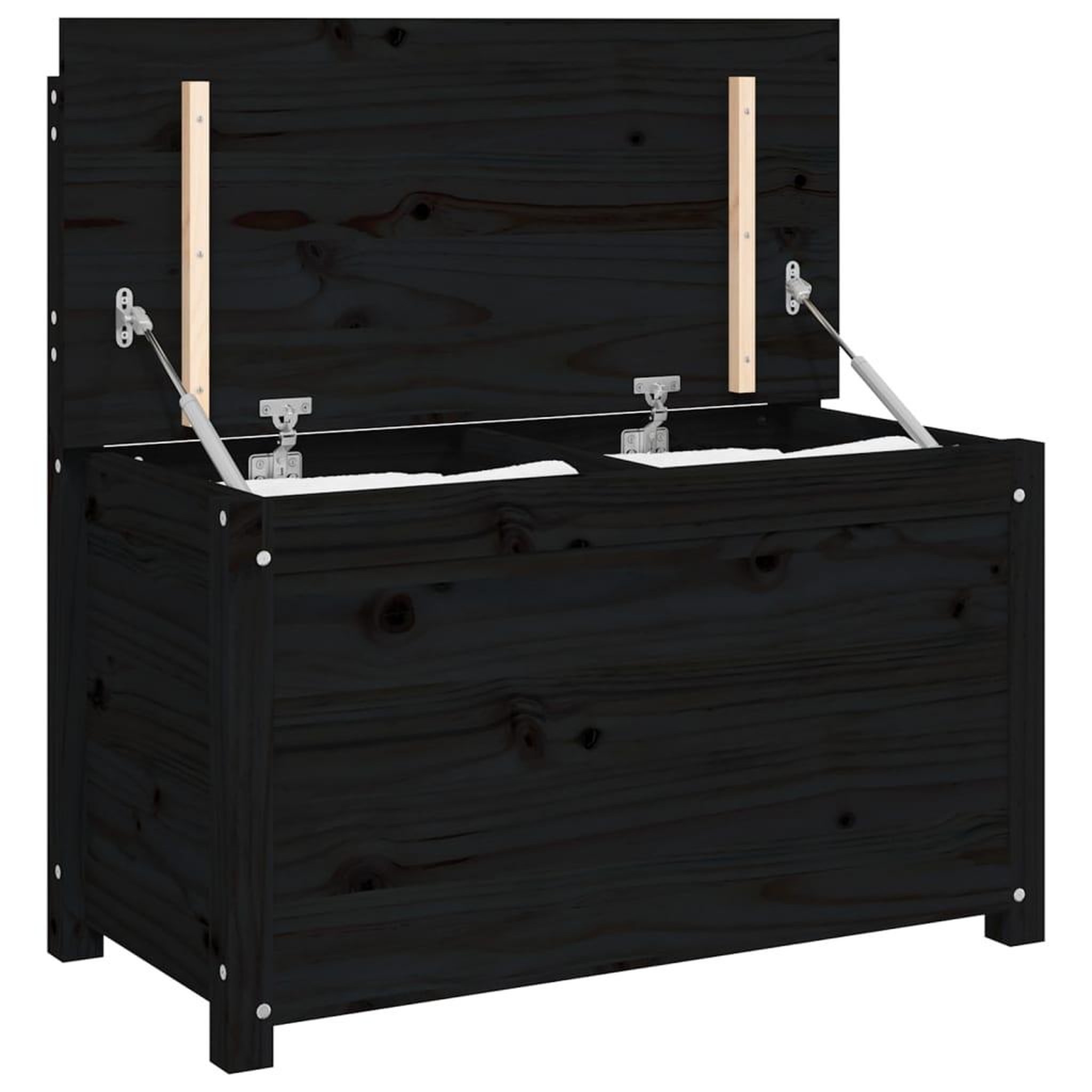 Voir la diapositive 5 : VIDAXL Banc Noir 80x41x77 cm Bois de pin massif