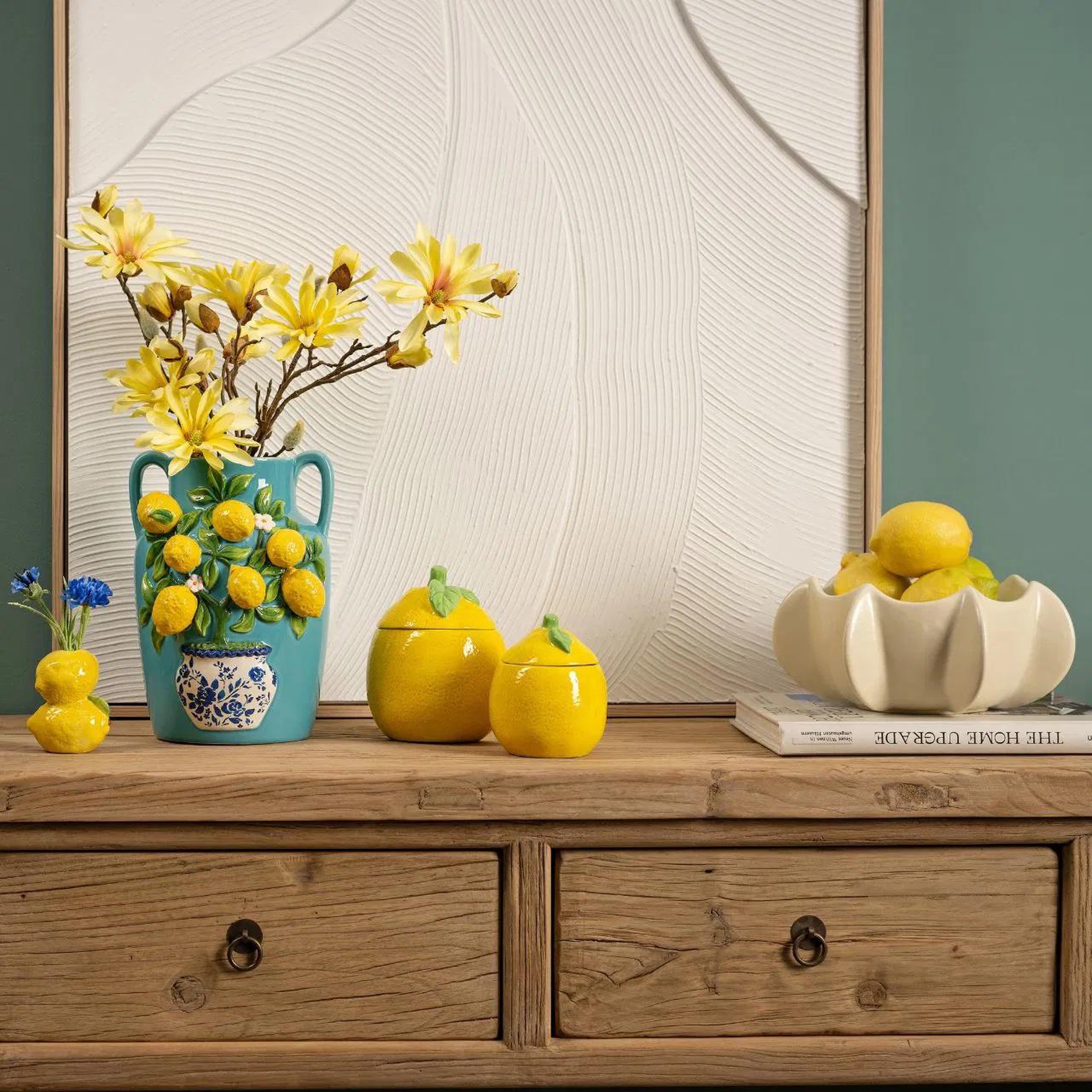 Voir la diapositive 3 : Eden Petit vase citron en céramique