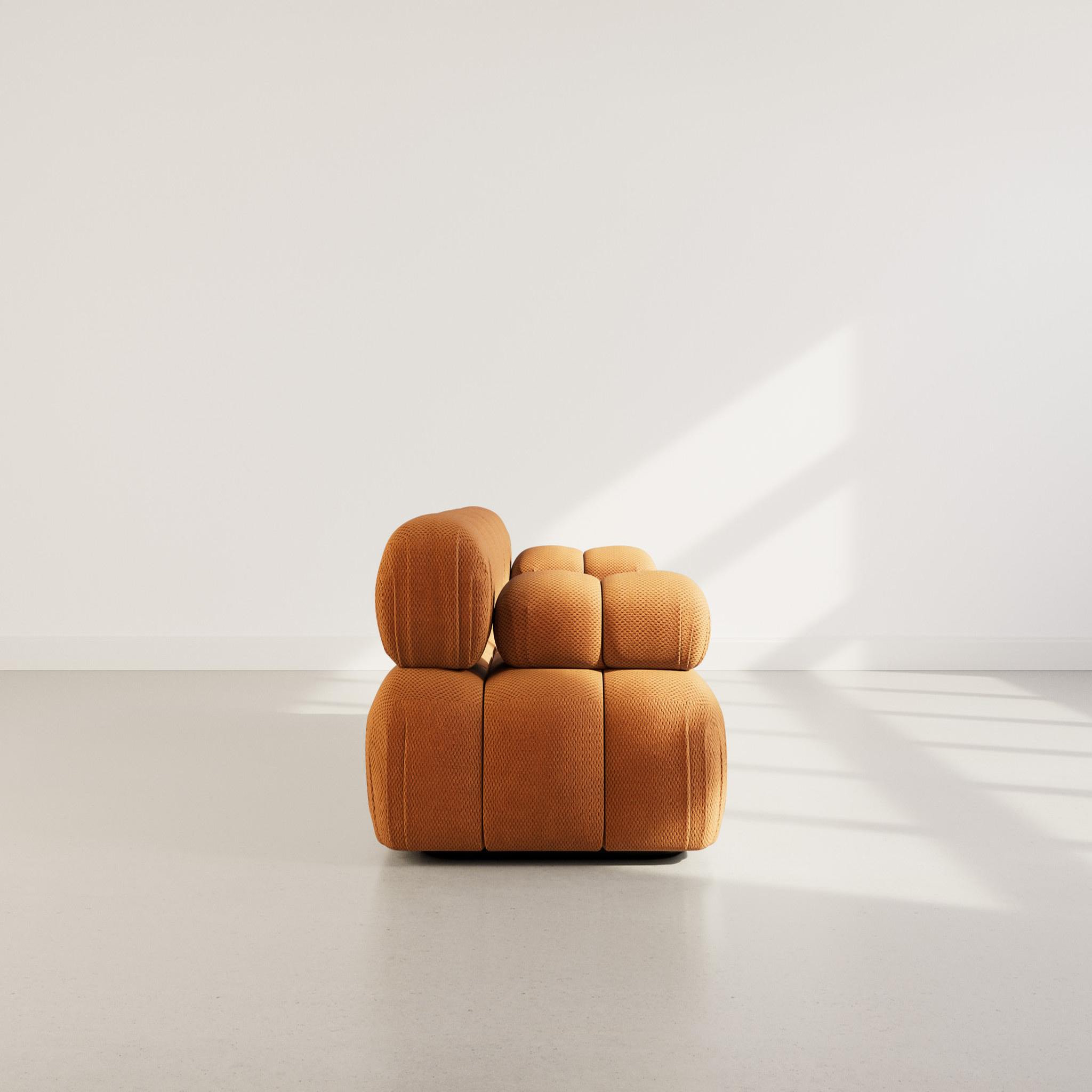 Voir la diapositive 6 : LISA DESIGN Ruby - canapé droit modulable 2 places en velours texturé