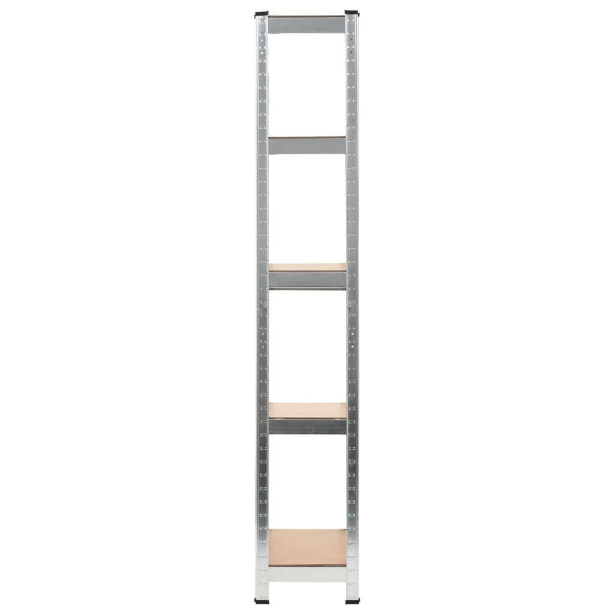 VIDAXL Etageres a 5 niveaux 3 pcs Argente Acier et bois d'ingenierie