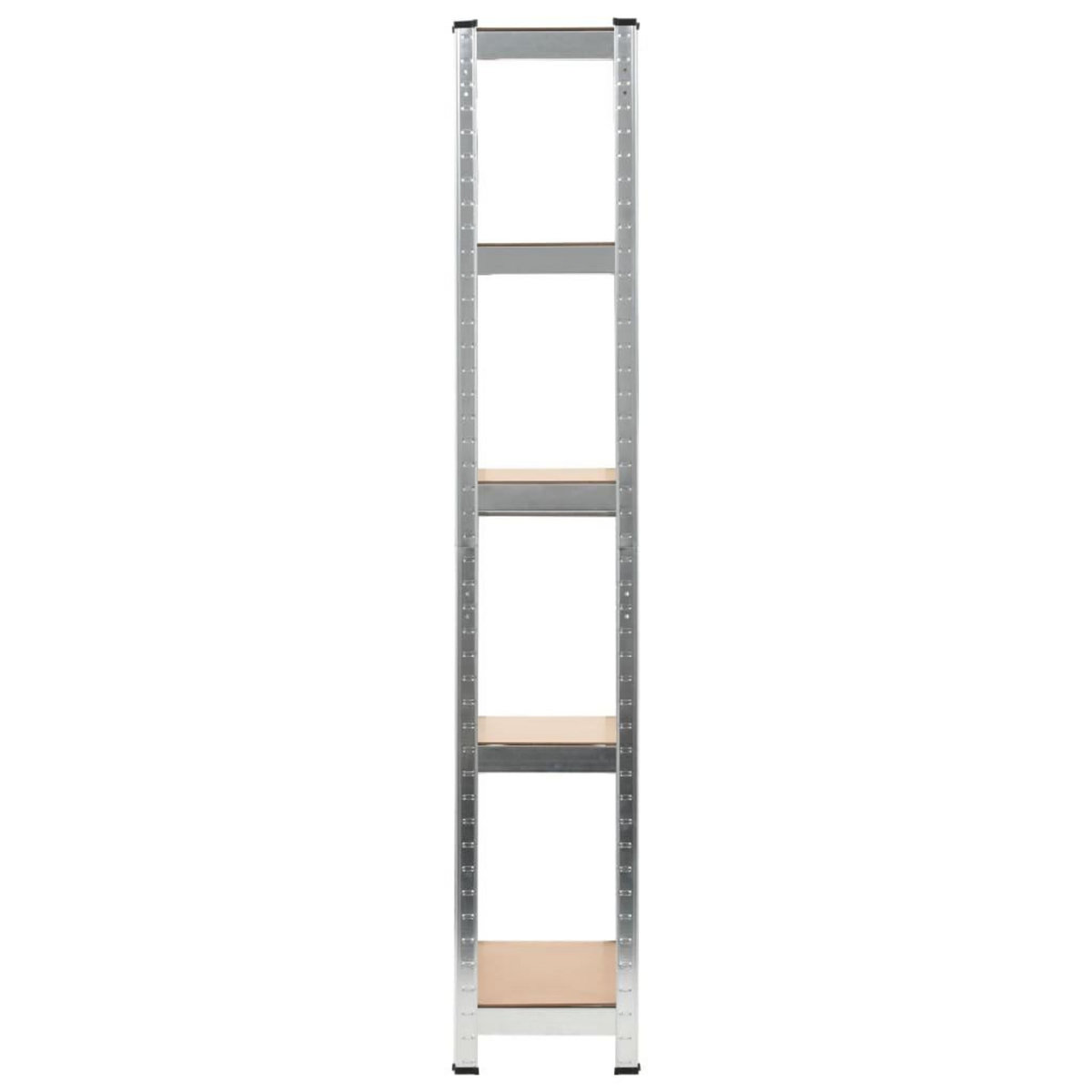 VIDAXL Etageres a 5 niveaux 3 pcs Argente Acier et bois d'ingenierie