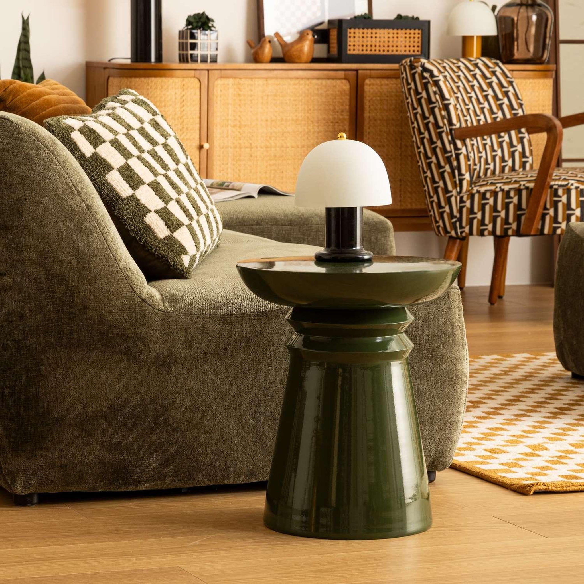 Voir la diapositive 2 : ATMOSPHERA Table d'appoint ronde en métal JAYA