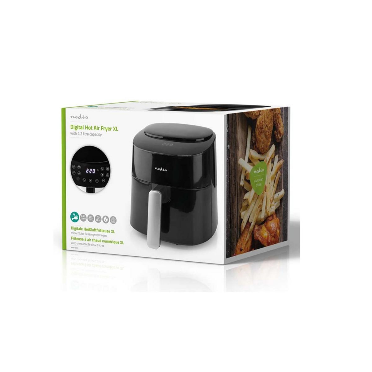 NEDIS Friteuse sans huile 4.2l 1300w noir - KAAF160BK