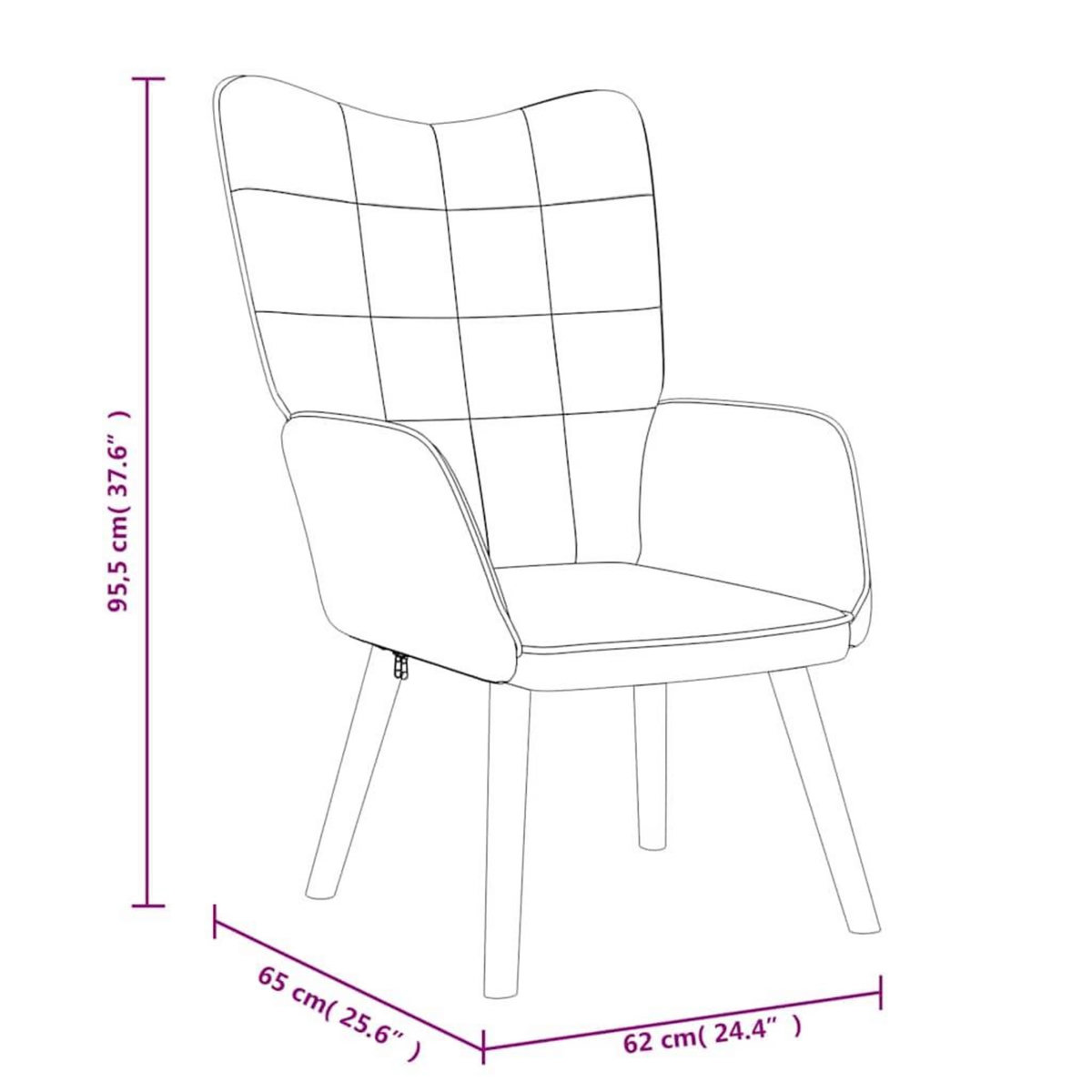 VIDAXL Chaise de relaxation Creme Tissu