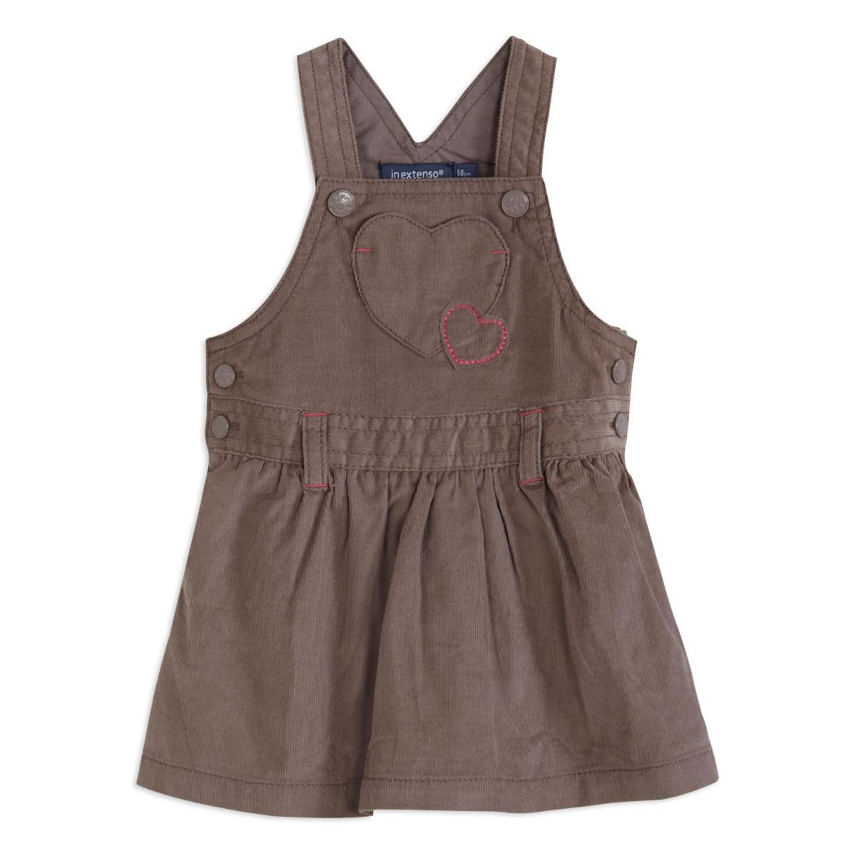 IN EXTENSO Robe salopette velours bébé