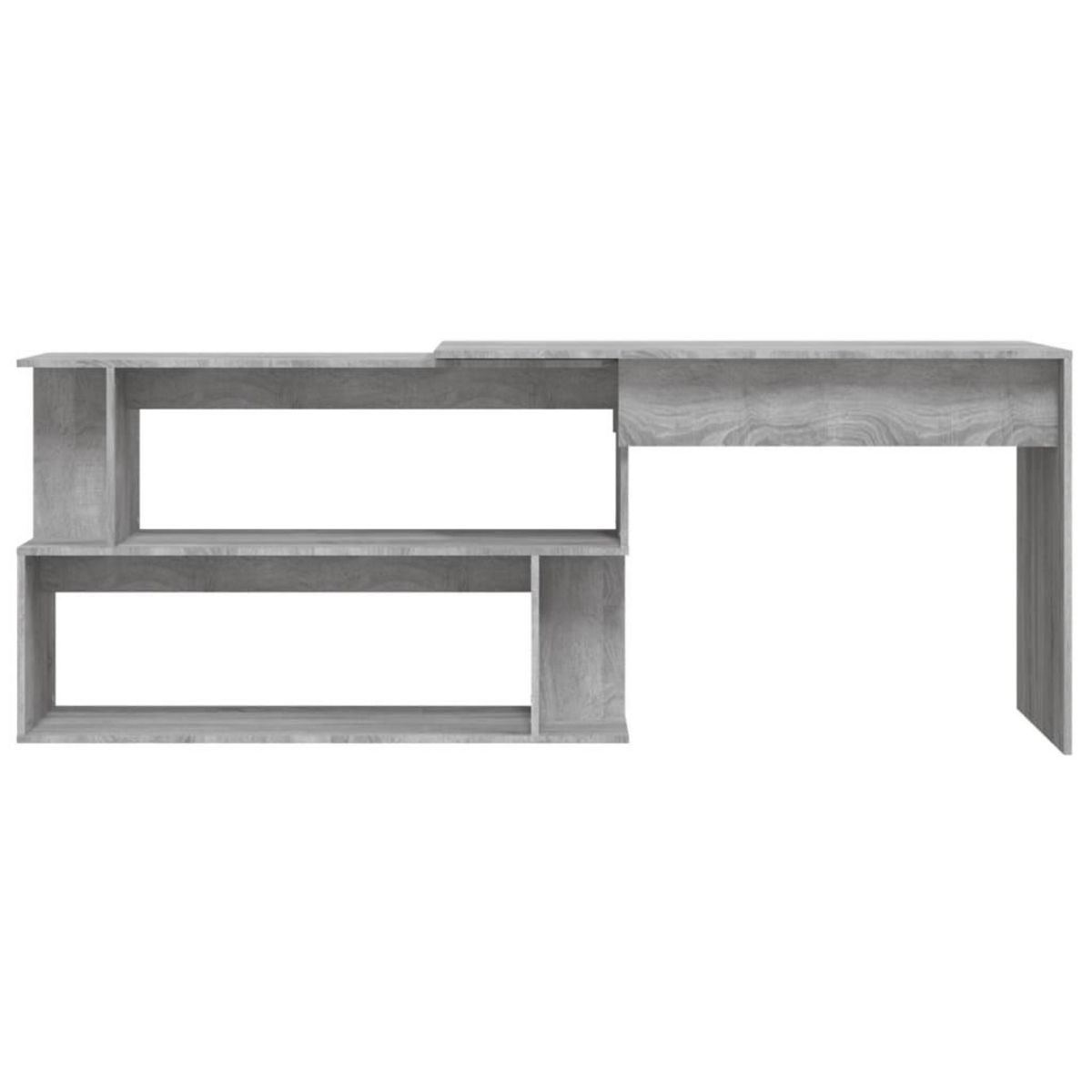 VIDAXL Bureau d'angle Sonoma gris 200x50x76 cm Bois d'ingenierie