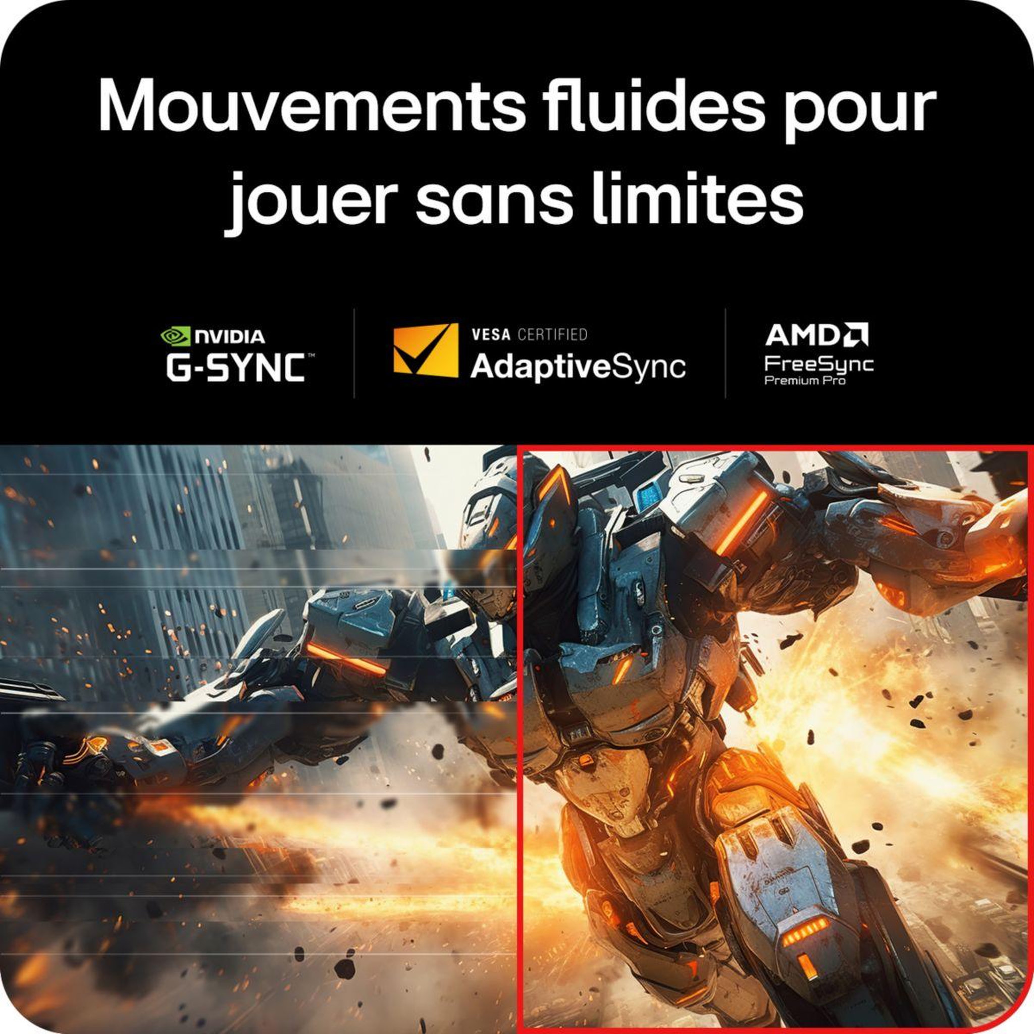 Voir la diapositive 5 : LG Ecran PC Gamer 27GX790A 27  QHD 480Hz OLED HDR True Black 400 HDMI 2.1 AMD FreeSync & G-Sync