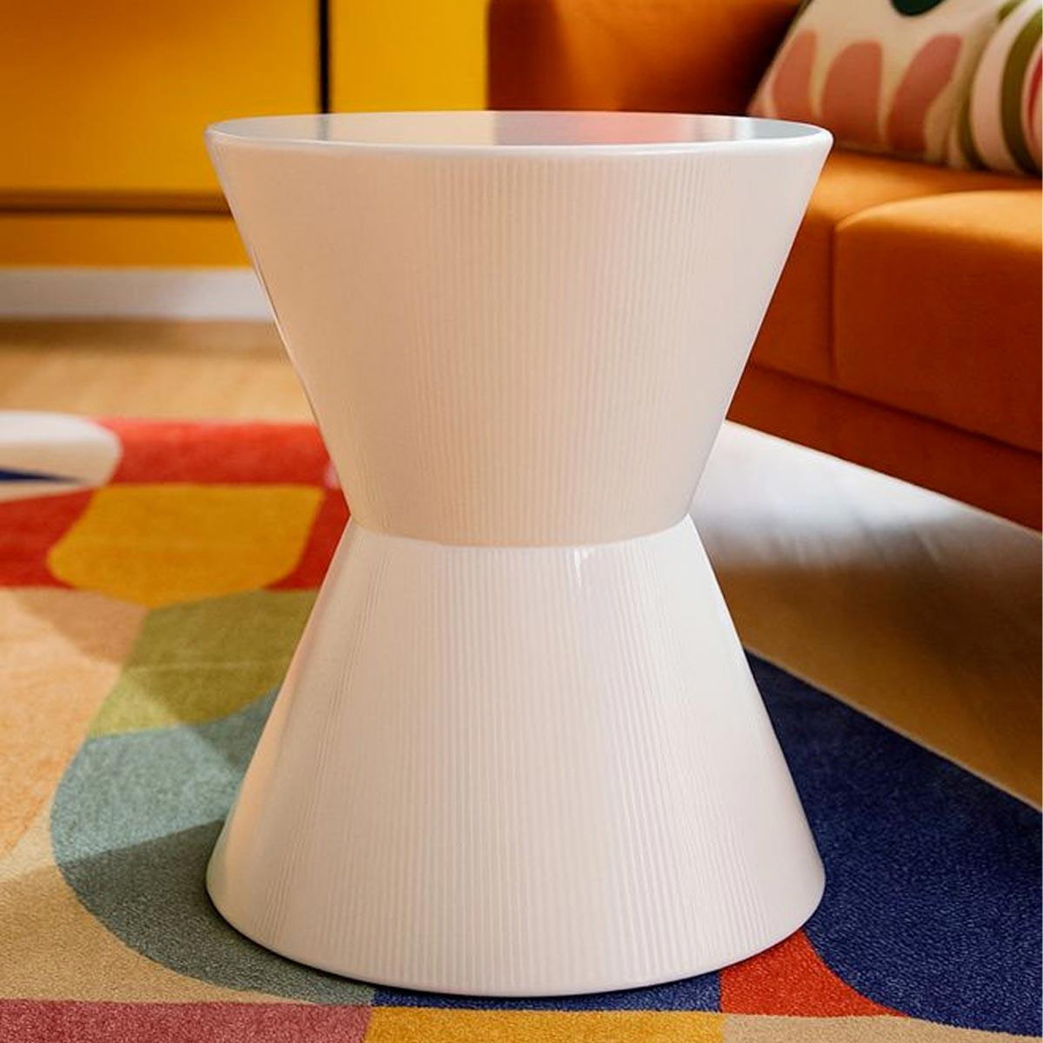 Voir la diapositive 5 : Paris Prix Table d'appoint en métal  oyo  55cm blanc