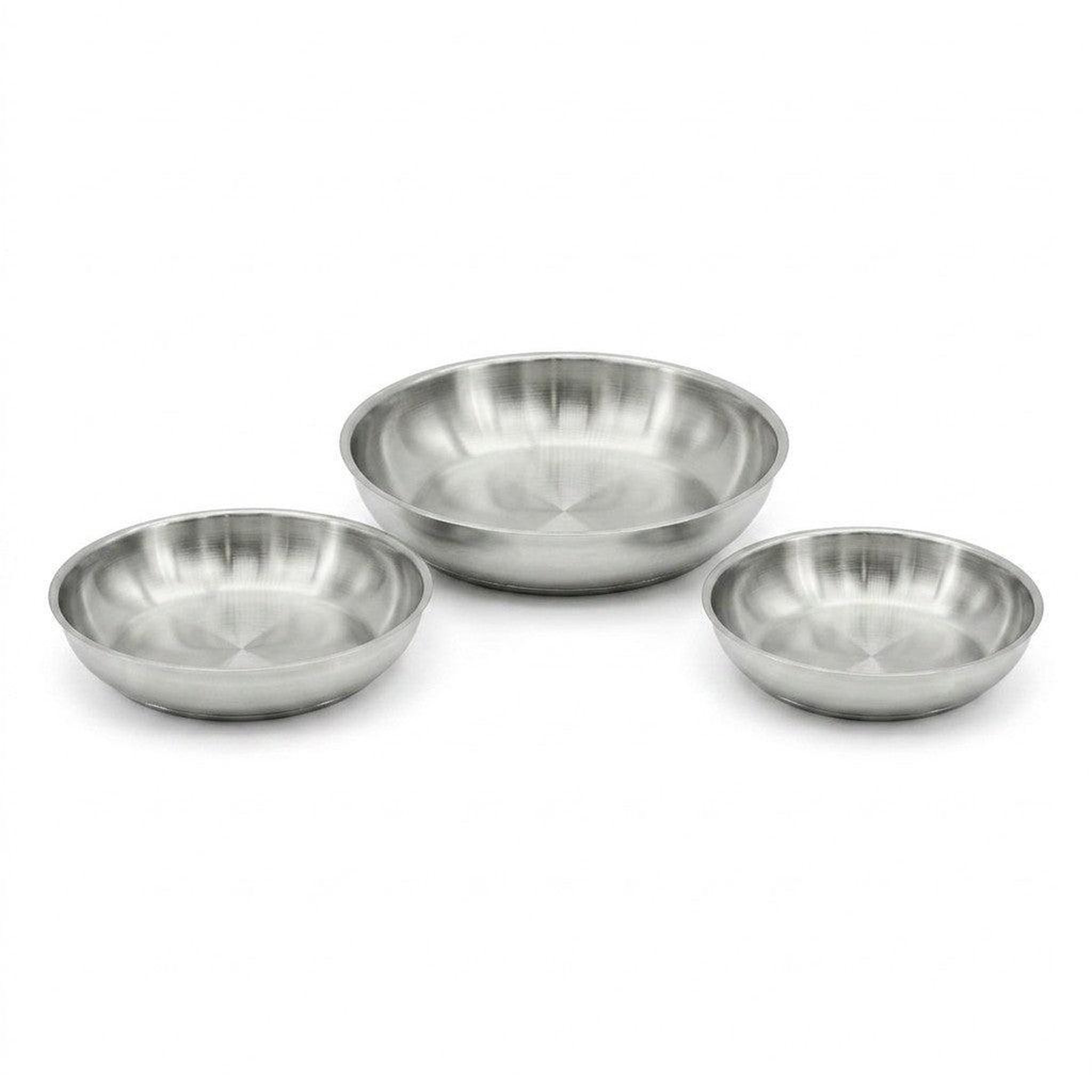 Fackelmann Lot de 3 poêles en inox 20 cm 24 cm 28 cm fackelmann inogrip