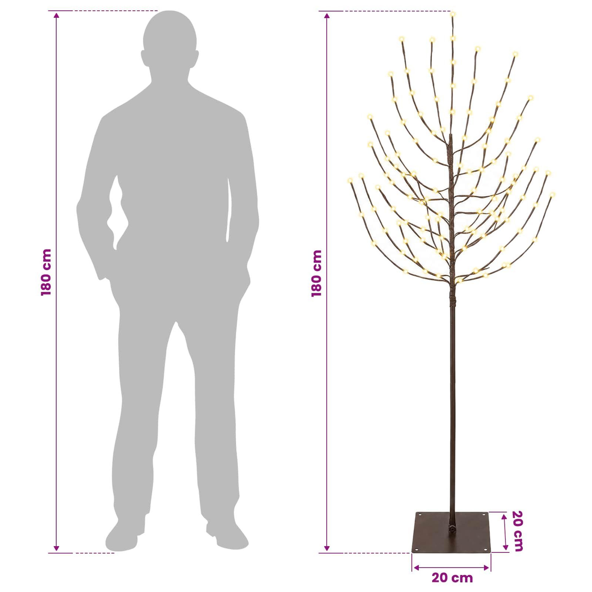 Voir la diapositive 3 : VIDAXL Arbre de Noël LED Noir 20 x 20 x 180 cm Acier 160 LED