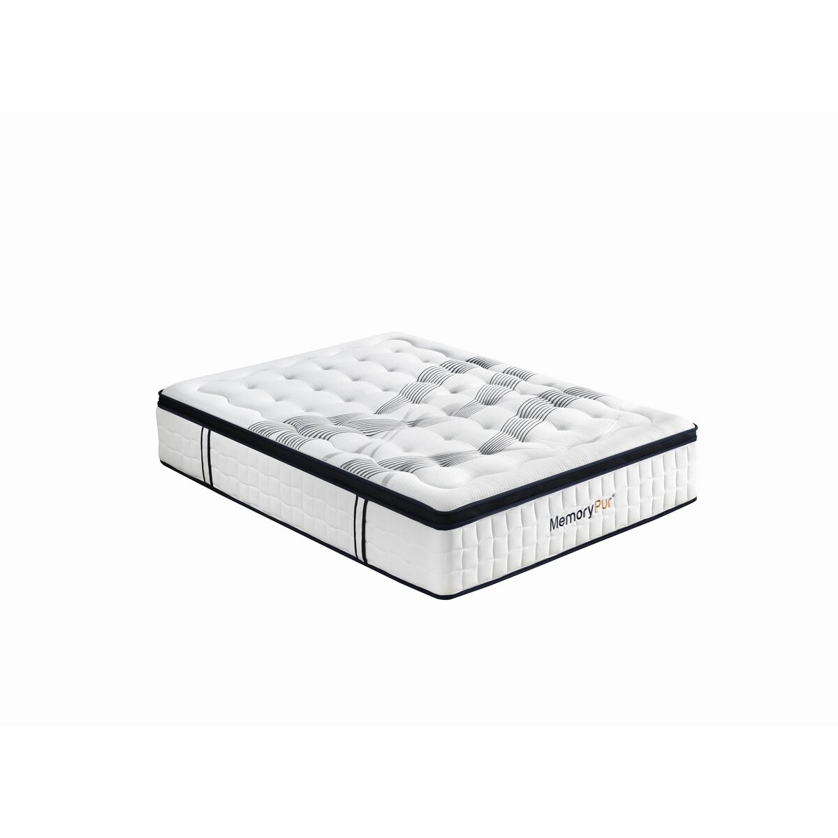 MemoryPur Ensemble matelas ressorts ensachés + sommier en kit 140x190 cm DIAMANT
