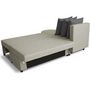 Voir la diapositive 5 : MARKET24 Canapé d'angle convertible réversible 3 places JEN - Tissu Gris - Style contemporain - L196 x H88 x P159 cm