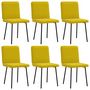 Voir la diapositive 1 : VIDAXL Chaises a manger lot de 6 jaune velours