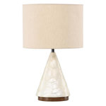 Paris Prix Lampe à Poser en Capiz  Donso  56cm Gris Clair