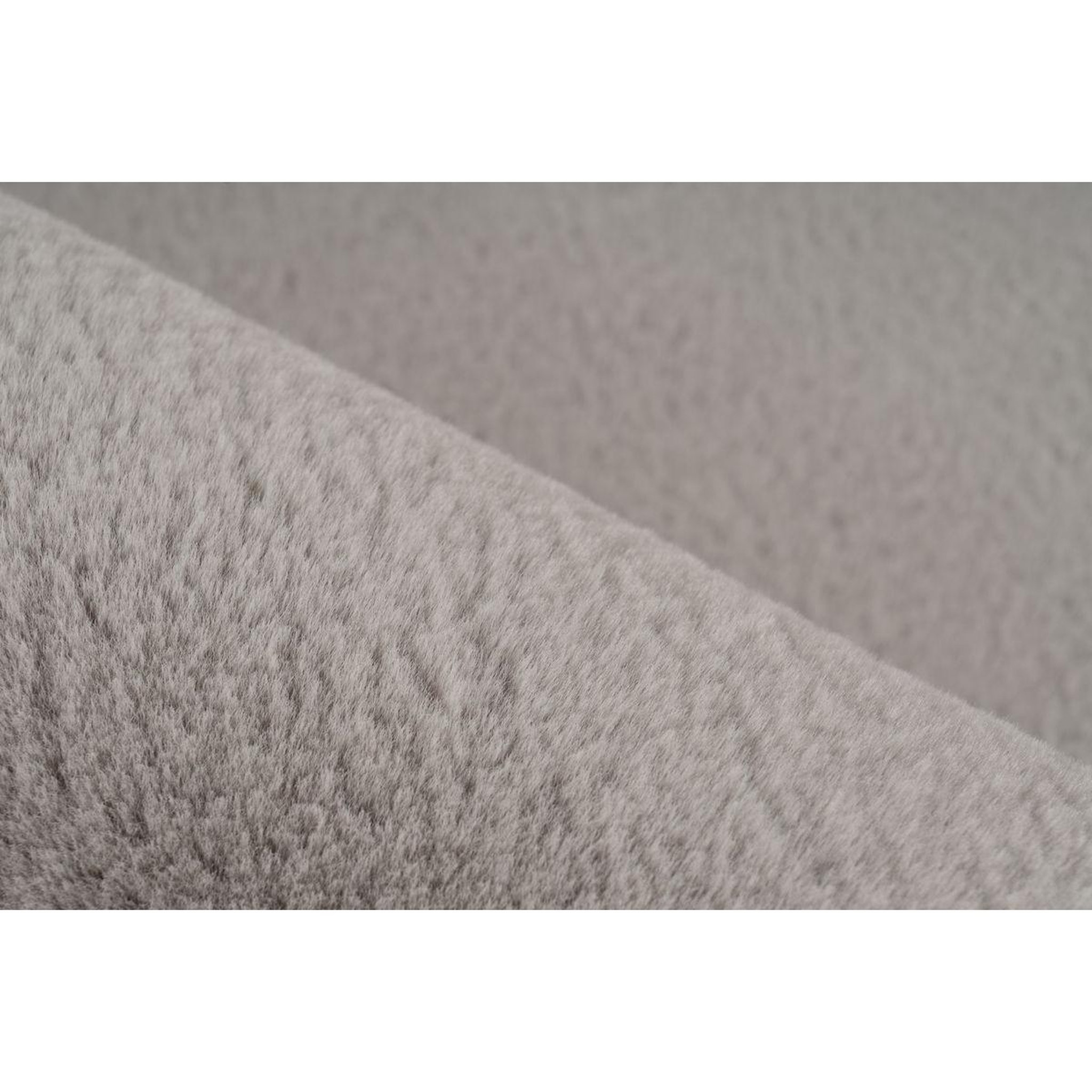 Voir la diapositive 3 : Paris Prix Tapis Uni Doux à Poils Longs  Rabbit  Argent