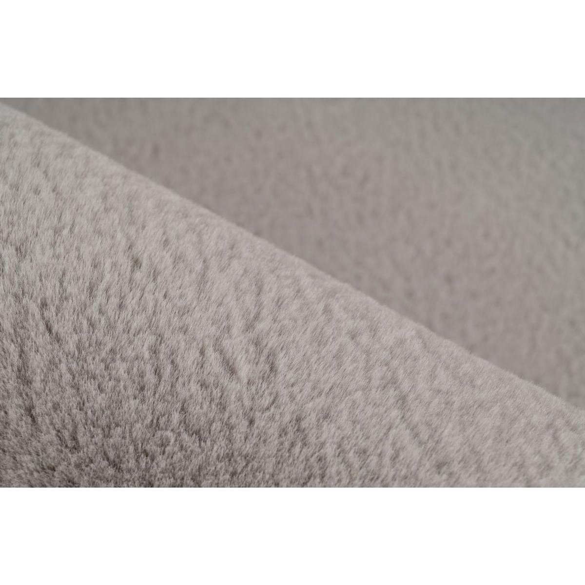 Paris Prix Tapis Uni Doux à Poils Longs  Rabbit  Argent