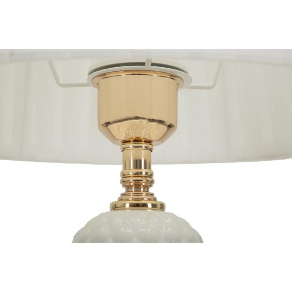 Paris Prix Lampe à Poser en Céramique  Annunziata  57cm Blanc & Or