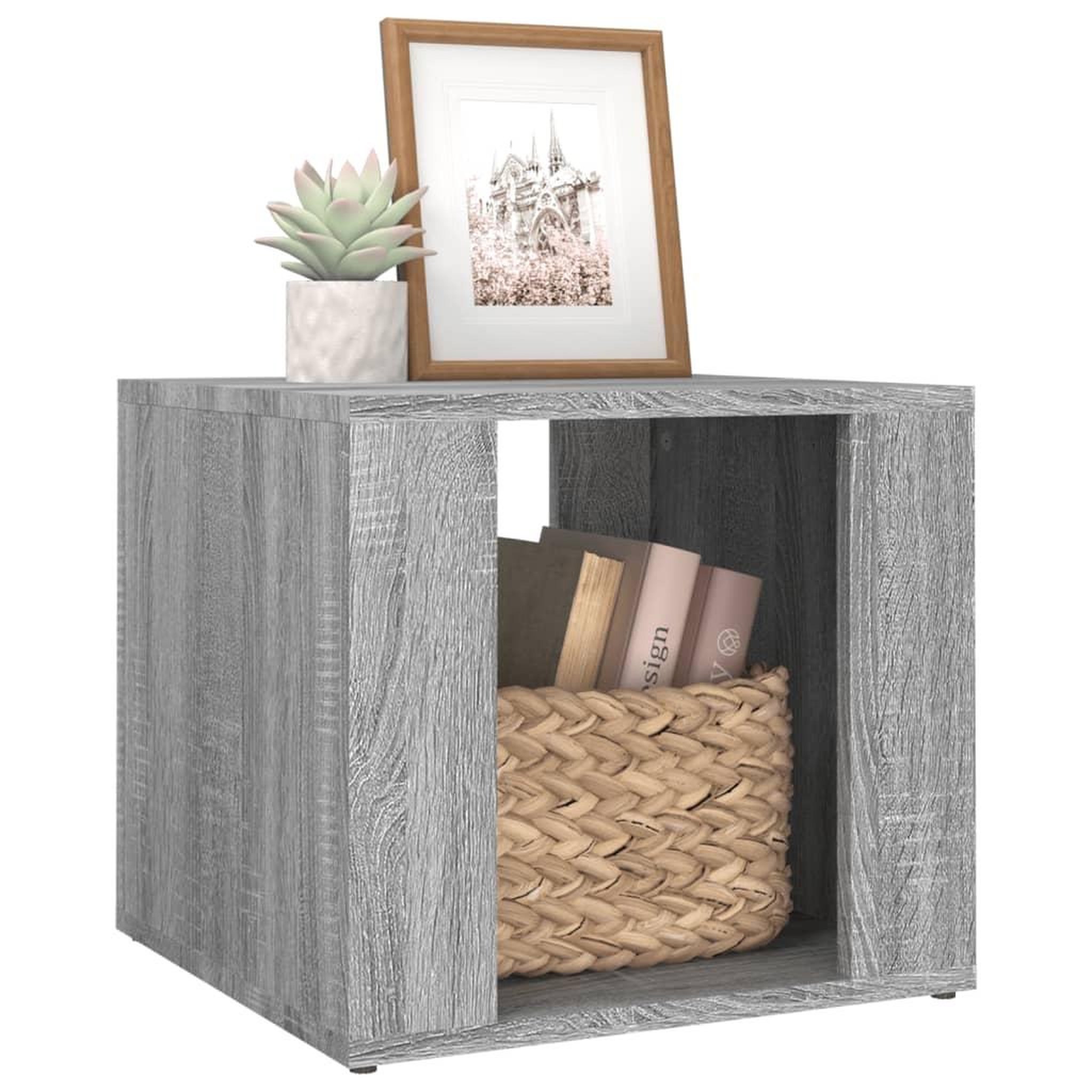 Voir la diapositive 4 : VIDAXL Table de chevet Sonoma gris 41x40x36 cm Bois d'ingenierie