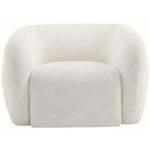 Habitat et Jardin Fauteuil tissu bouclette  Washington  - Blanc