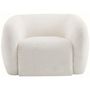 Voir la diapositive 1 : Habitat et Jardin Fauteuil tissu bouclette  Washington  - Blanc
