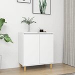 VIDAXL Buffet avec pieds en bois massif blanc bois d'ingenierie