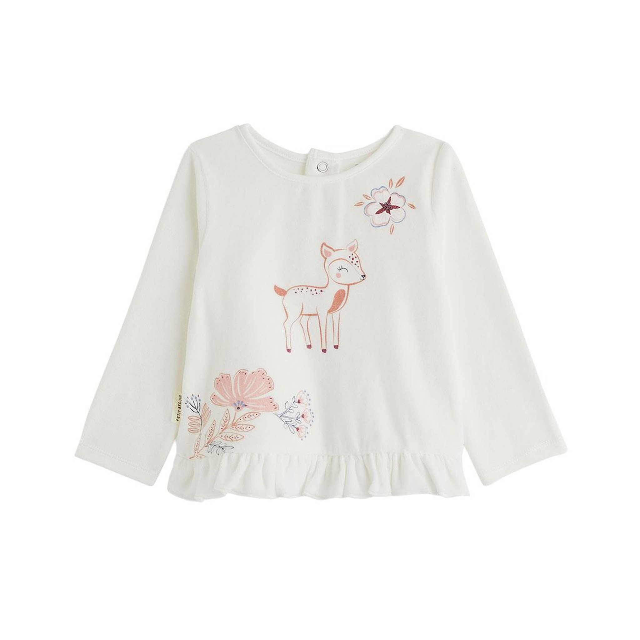 Voir la diapositive 6 : PETIT BEGUIN Lot de 2 pyjamas bébé 2 pièces en velours à pieds retroussables Cléo