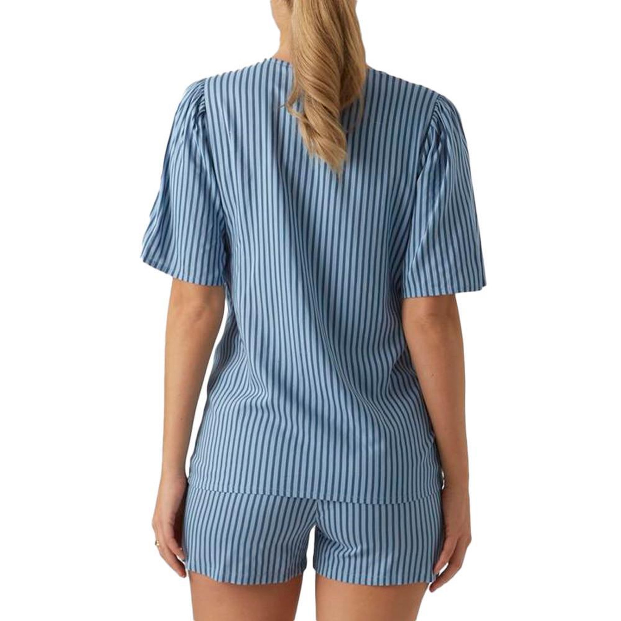 Voir la diapositive 2 : MAMALICIOUS Pyjama de grossesse bleu femme mamalicious jasmin