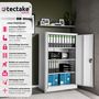 Voir la diapositive 2 : tectake Armoire de classement en métal en acier lâqué époxy gris