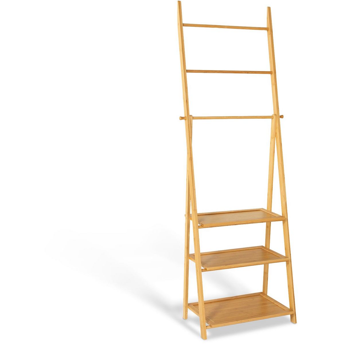 Porte serviettes pliable 3 étagères en bambou MAOA