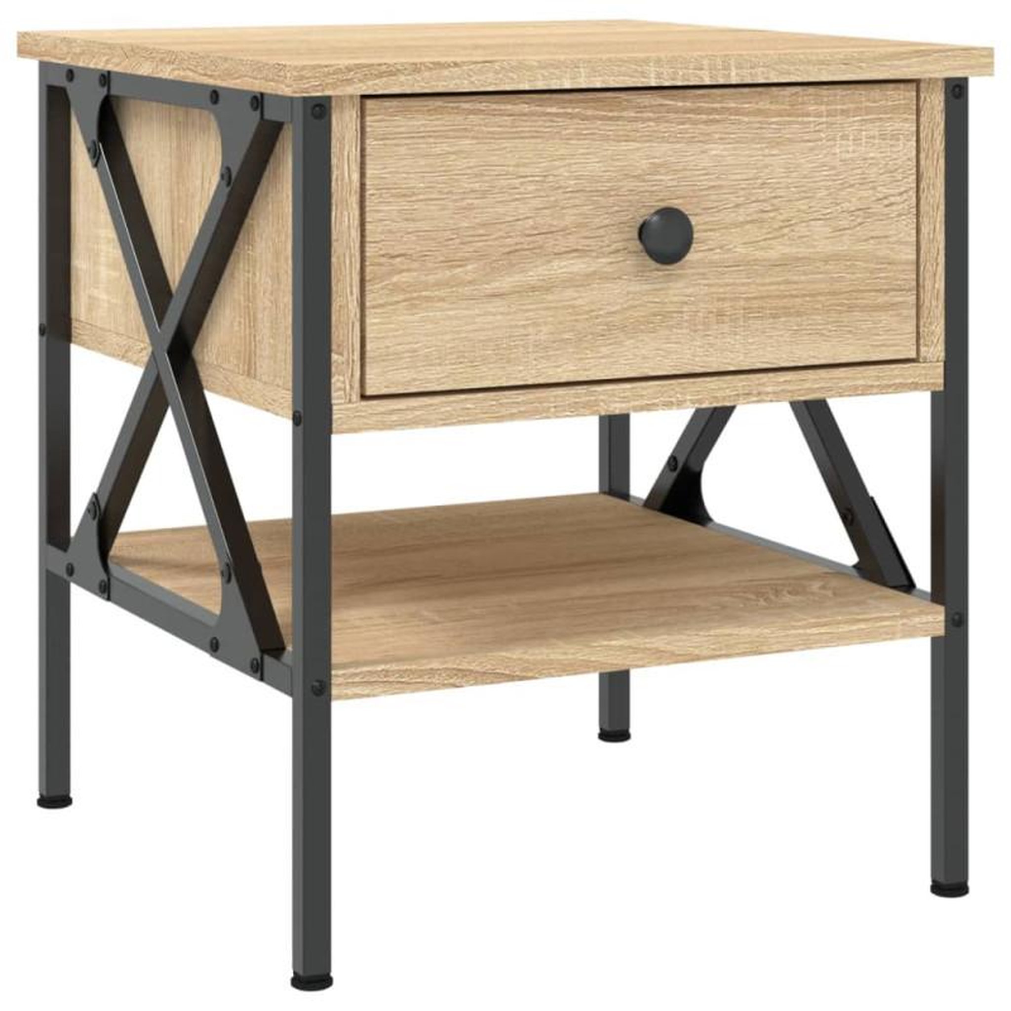 Voir la diapositive 5 : VIDAXL Tables de chevet 2 pcs chêne sonoma 40x42x45 cm bois ingénierie