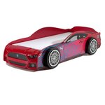 Paris Prix Pack - Lit Enfant & Matelas  Panther Power  90x200cm Rouge