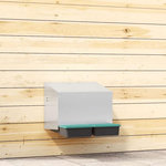 VIDAXL Nichoir à poules 2 compartiments, fixation murale, acier galvanisé