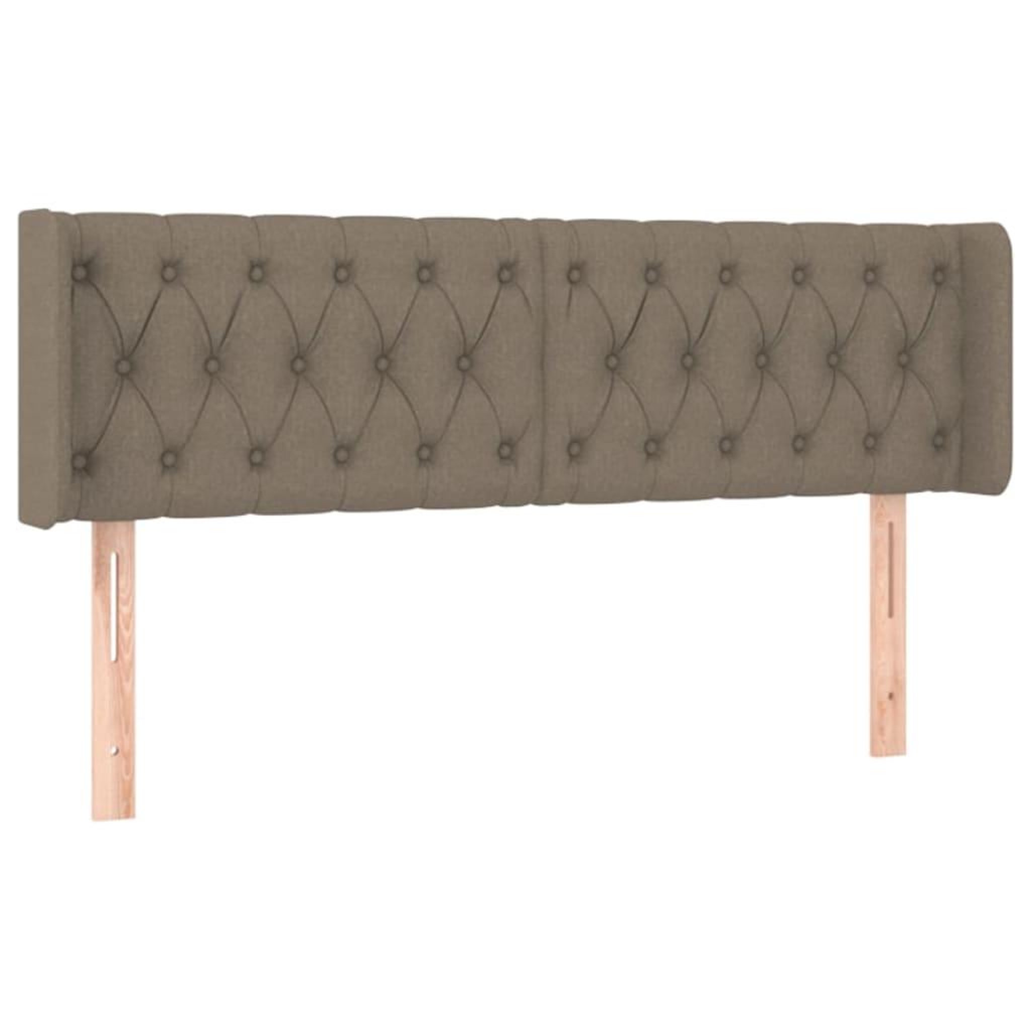 Voir la diapositive 2 : VIDAXL Tete de lit avec oreilles Taupe 147x16x78/88 cm Tissu