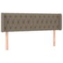Voir la diapositive 2 : VIDAXL Tete de lit avec oreilles Taupe 147x16x78/88 cm Tissu