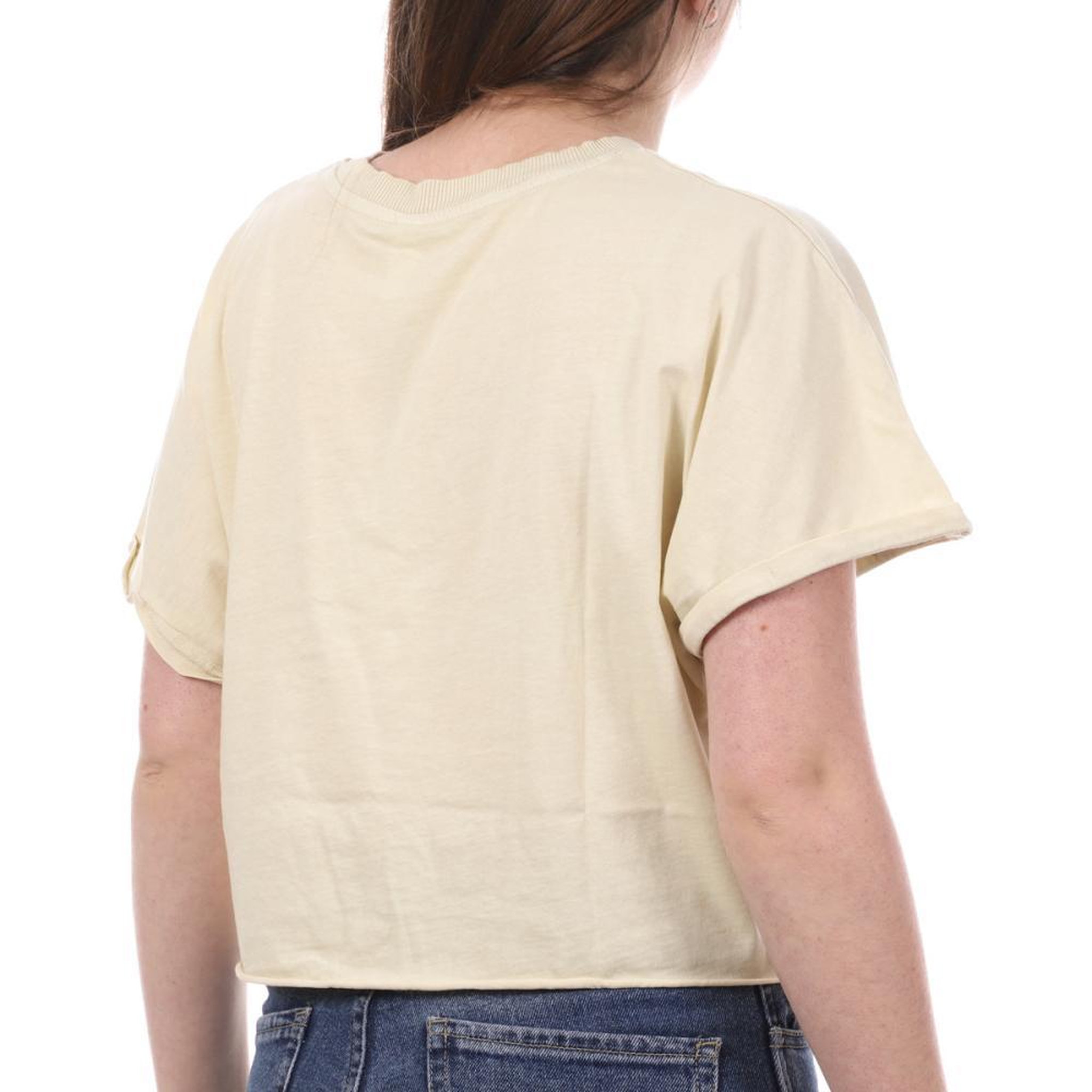 Voir la diapositive 2 : JACQUELINE DE YONG T-Shirt Crop Jaune JDY Femme Agnes